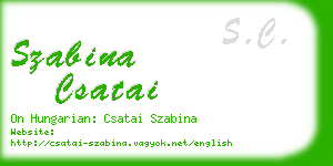 szabina csatai business card